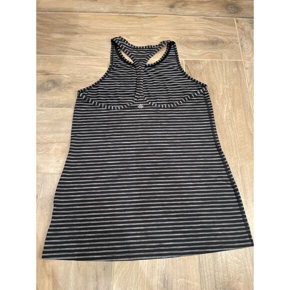 Athleta Tank Women's Size Small Racer Back Heather Striped Chi - Picture 5 of 7